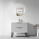 3D-2W 900x450x850mm Grey Floor Standing Plywood Vanity with Stainless Black Frame Leg And Shelf